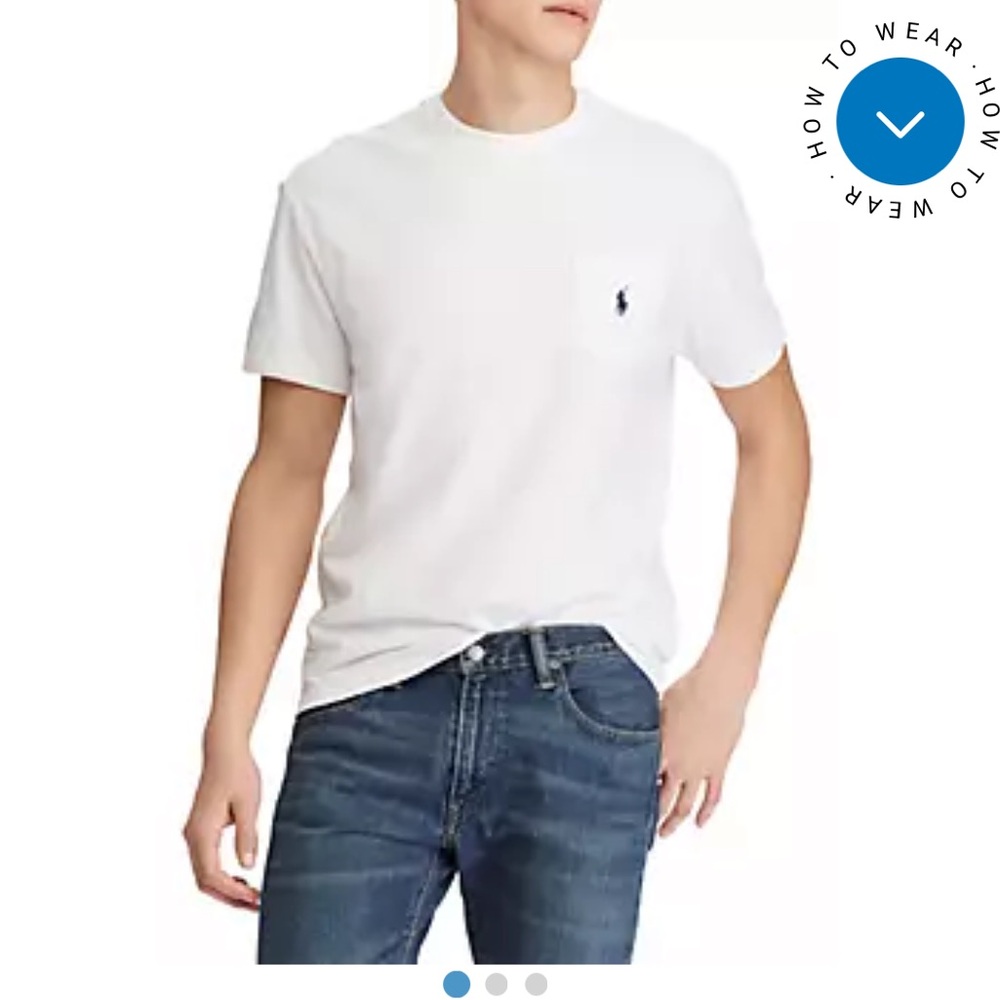 Ralph Lauren White cotton shirt with pocket size L